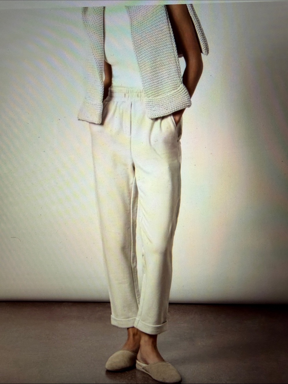 BROCHU WALKER The Scottie Terry Pant in Oyster Size Medium